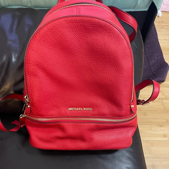 rhea medium leather backpack